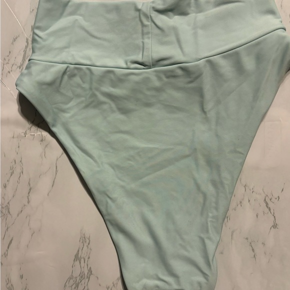 Aerie High Cut Cheeky Bikini Bottom -  Blue Mist - XS - Picture 2 of 2